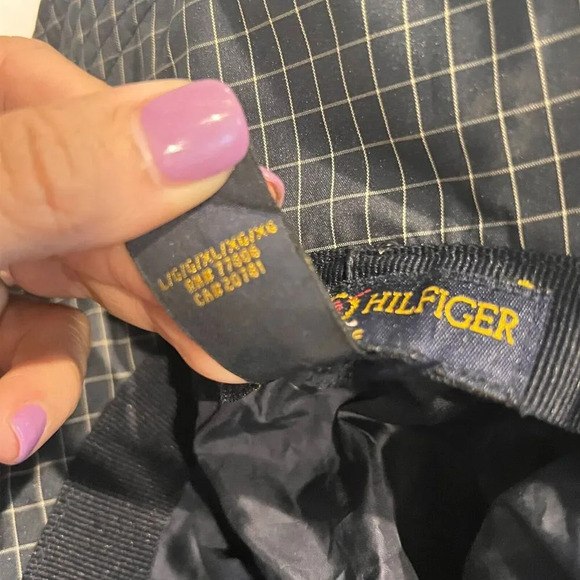 Tommy Hilfiger Unisex Black White Window Check Polyester L Bucket Hat - Picture 6 of 6